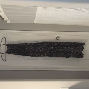 Boho Lucky Brand Maxi Dress with slits Blue & Red XL